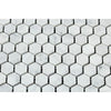 1 x 1 Honed Bianco Carrara Marble Hexagon Mosaic Tile
