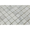 1 x 1 Polished Bianco Carrara Marble Mosaic Tile