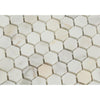 1 x 1 Polished Calacatta Gold Marble Hexagon Mosaic Tile