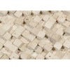 1 x 1 Split-faced Ivory Travertine 3-D Mosaic Tile