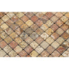 1 x 1 Tumbled Scabos Travertine Mosaic Tile