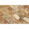 1 x 2 CNC-Arched Scabos Travertine Brick Mosaic Tile