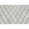 1 x 2 Honed Bianco Carrara Marble Diamond Mosaic Tile