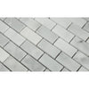 1 x 2 Honed Bianco Mare Marble Mosaic Tile