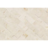 1 x 2 Split-faced Crema Marfil Marble Brick Mosaic Tile
