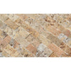 1 x 2 Split-faced Scabos Travertine Brick Mosaic Tile