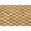 1 x 2 Tumbled Gold Travertine Diamond Mosaic Tile
