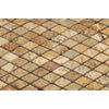 1 x 2 Tumbled Scabos Travertine Diamond Mosaic Tile