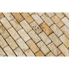 1 x 2 Tumbled Valencia Travertine Brick Mosaic Tile
