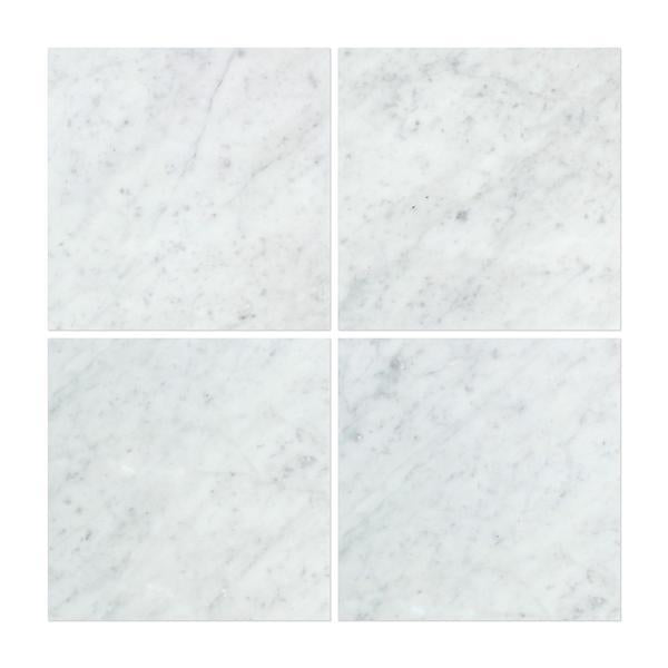 12 x 12 Polished Bianco Carrara Marble Tile