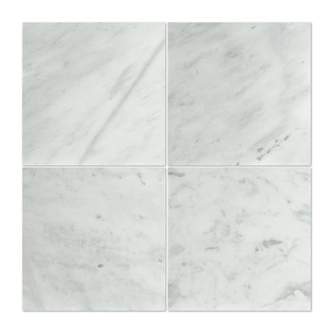 12 x 12 Polished Bianco Mare Marble Tile