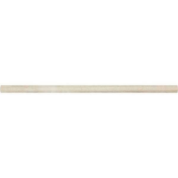 1/2 x 12 Polished Crema Marfil Marble Pencil Liner