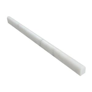 1/2 x 12 Polished Oriental White Marble Pencil Liner