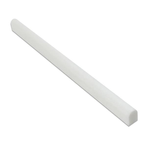 1/2 x 12 Polished Thassos White Marble Pencil Liner