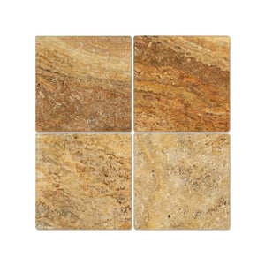 12 x 12 Tumbled Scabos Travertine Tile