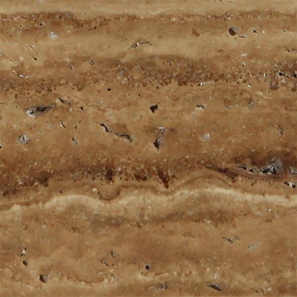 12 x 12 Unfilled Brushed Noce Exotic (Vein-Cut) Travertine Tile