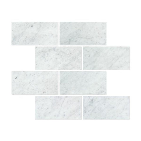12 x 24 Honed Bianco Carrara Marble Tile