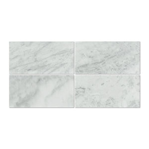 12 x 24 Honed Bianco Mare Marble Tile