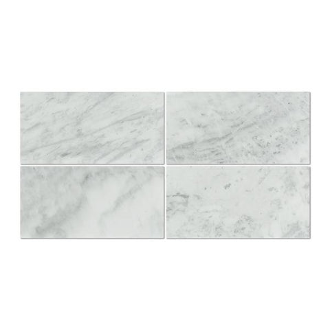12 x 24 Honed Bianco Mare Marble Tile