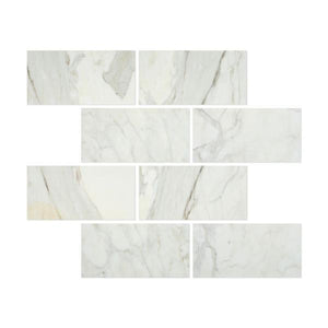 12 x 24 Honed Calacatta Gold Marble Tile