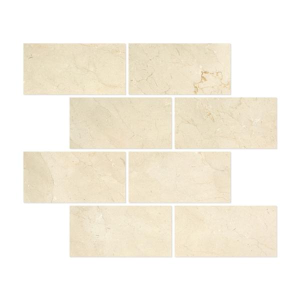 12 x 24 Polished Crema Marfil Marble Tile - Standard
