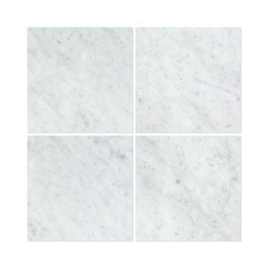 18 x 18 Polished Bianco Carrara Marble Tile
