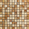 1 x 1 Polished Scabos Travertine Mosaic Tile