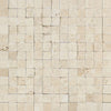 1 x 1 Split-faced Ivory Travertine Mosaic Tile