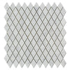 1 x 2 Polished Bianco Carrara Marble Diamond Mosaic Tile