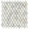 1 x 2 Polished Calacatta Gold Marble Diamond Mosaic Tile