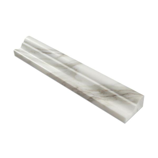 2 x 12 Polished Calacatta Gold Marble Crown Molding