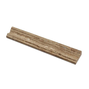 2 x 12 Polished Noce Exotic (Vein-Cut) Travertine Crown Molding