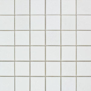 2 x 2 Honed Thassos White Marble Mosaic Tile