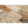 2 x 4 Split-faced Scabos Travertine Brick Mosaic Tile