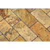 2 x 4 Tumbled Scabos Travertine Brick Mosaic Tile