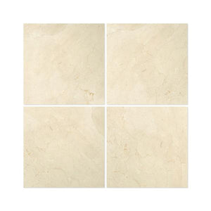 24 x 24 Honed Crema Marfil Marble Tile - Premium
