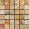 2 x 2 Polished Scabos Travertine Mosaic Tile