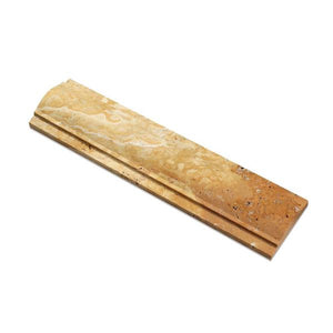 3 x 12 Honed Gold Travertine Arch Molding