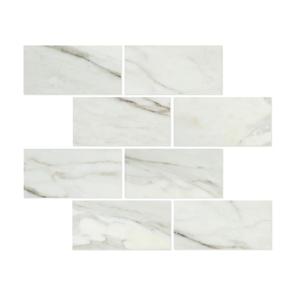 3 x 6 Honed Calacatta Gold Marble Tile