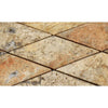 3 x 6 Honed Scabos Travertine Deep-Beveled Diamond Mosaic Tile