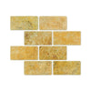 3 x 6 Tumbled Gold Travertine Tile