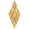 3 x 6 Honed Gold Travertine Deep-Beveled Diamond Mosaic Tile