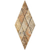 3 x 6 Polished Scabos Travertine Deep-Beveled Diamond Mosaic Tile