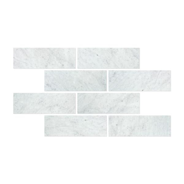 4 x 12 Polished Bianco Carrara Marble Tile