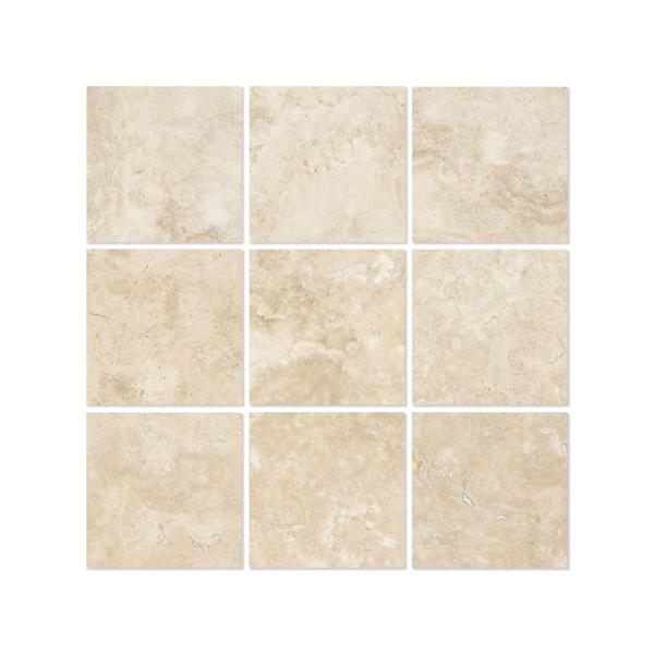 4 x 4 Honed Durango Travertine Tile