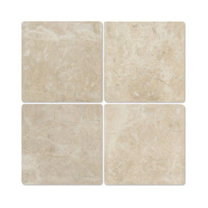 4 x 4 Tumbled Cappuccino Marble Tile