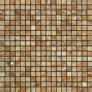 5/8 x 5/8 Polished Scabos Travertine Mosaic Tile