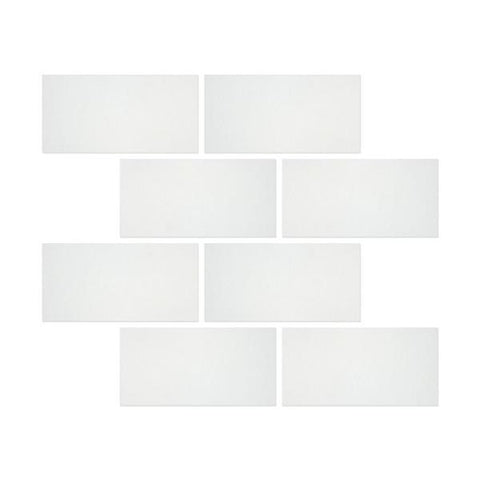 6 x 12 Honed Thassos White Marble Tile