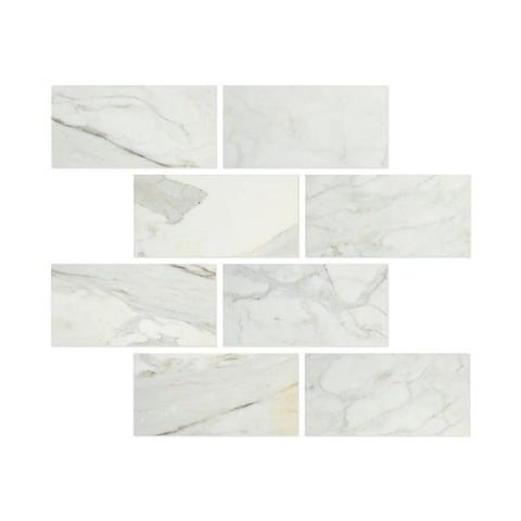 6 x 12 Polished Calacatta Gold Marble Tile