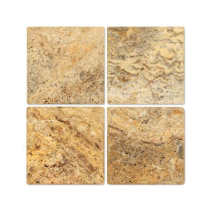 6 x 6 Tumbled Scabos Travertine Tile
